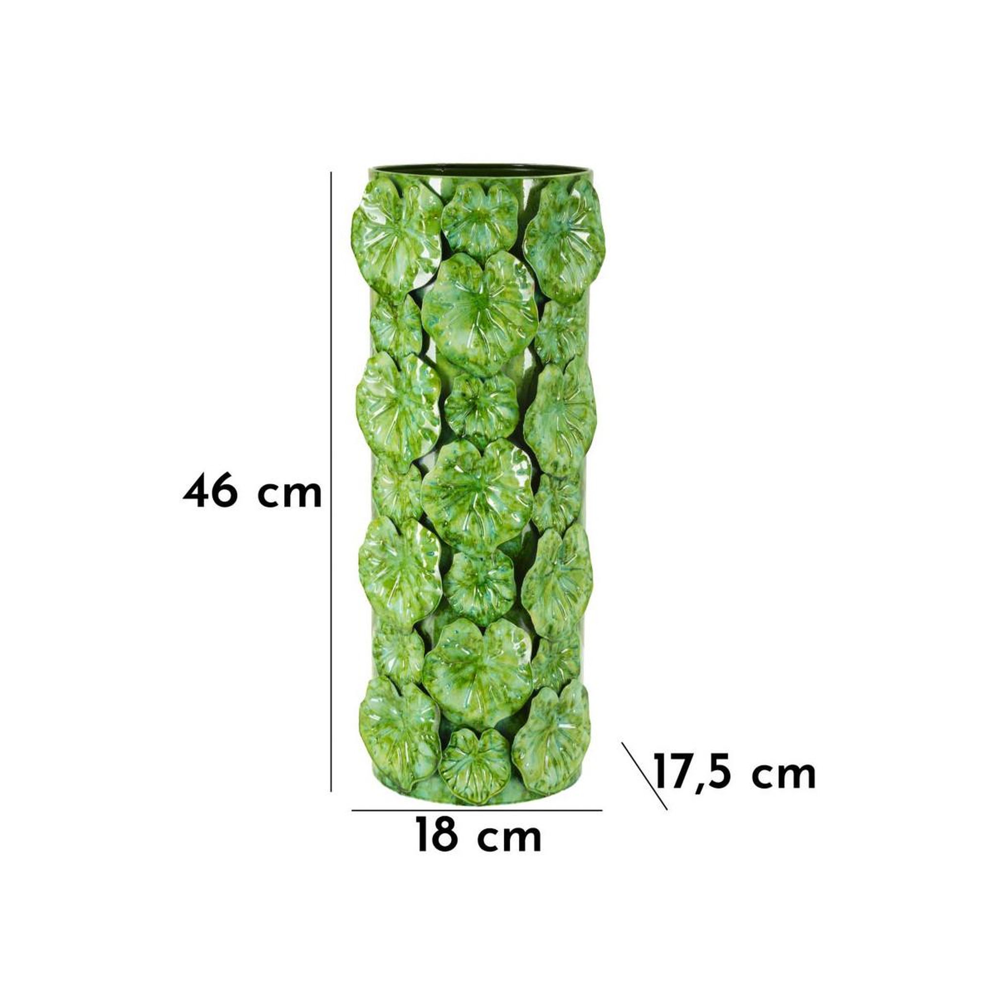 Voir la diapositive 6 : Paris Prix Vase design nénuphar  drop  46cm vert
