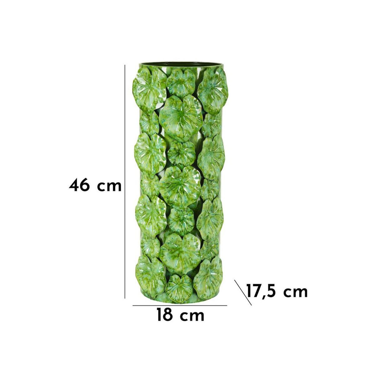 Paris Prix Vase Design Nénuphar  Drop  46cm Vert