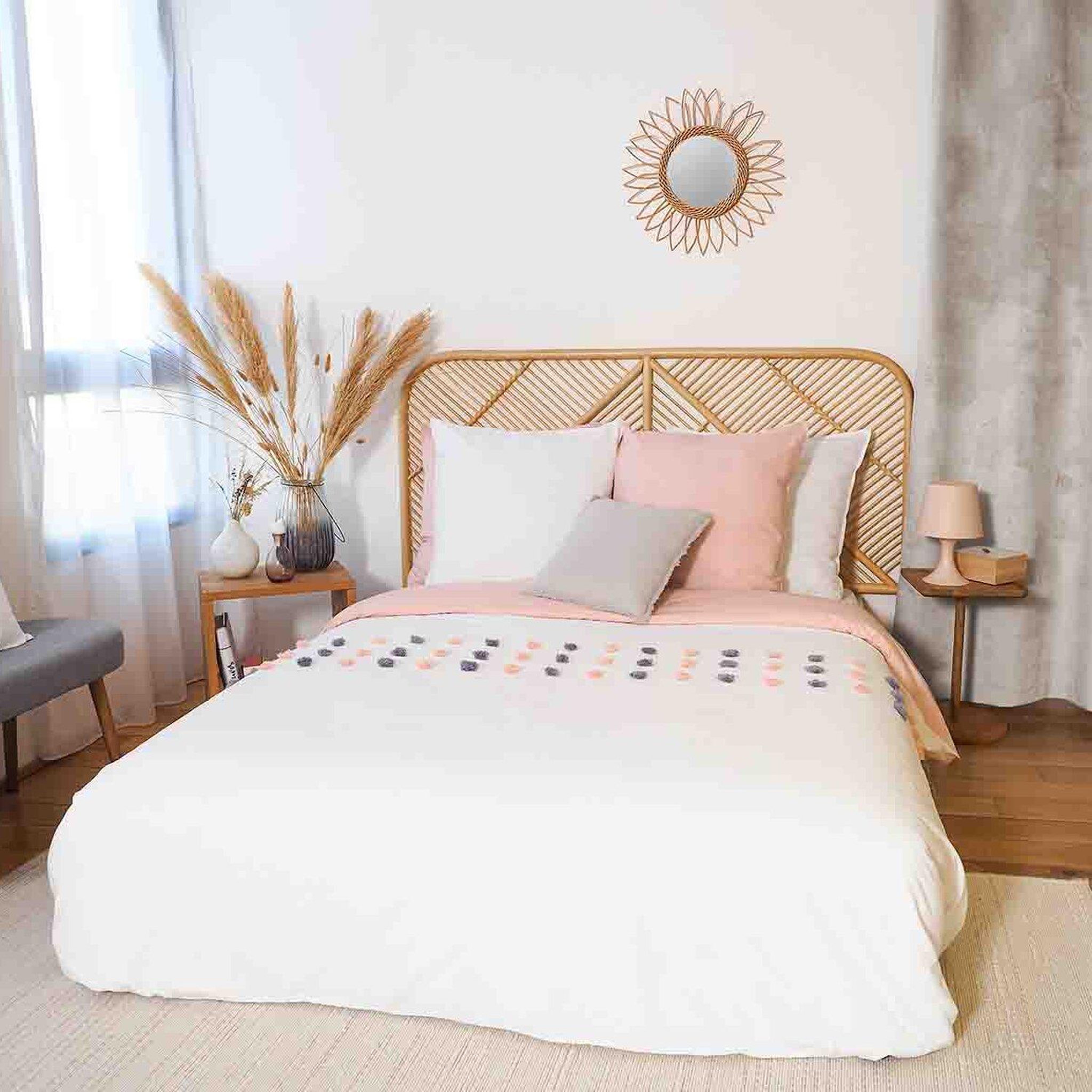 Voir la diapositive 3 : Home collection Parure housse de couette 100% coton 57fils poupie