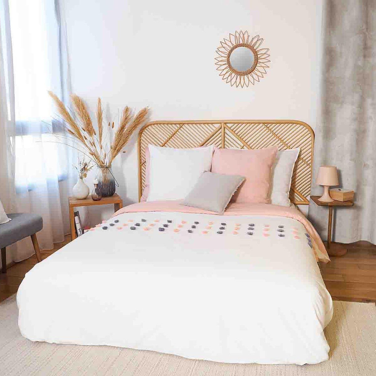Home collection Parure housse de couette 100% coton 57fils poupie