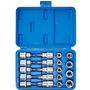 Voir la diapositive 3 : tectake Jeu de clés à douille torx 19 pièces 1/2 pouce bleu