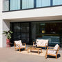 Voir la diapositive 2 : SWEEEK Salon de jardin en bois 4 places - Ushuaïa - Canapé, fauteuils et table basse en acacia, design