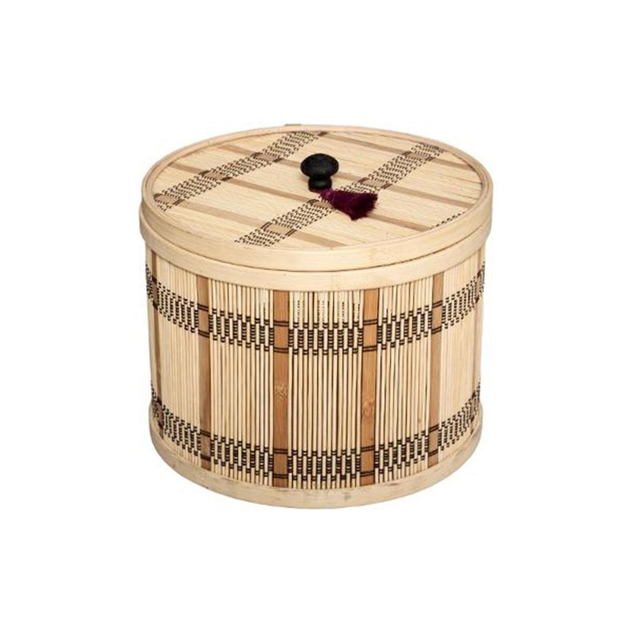 Voir la diapositive 2 : ATMOSPHERA Lot de 3 boîtes déco  namaste  25cm naturel