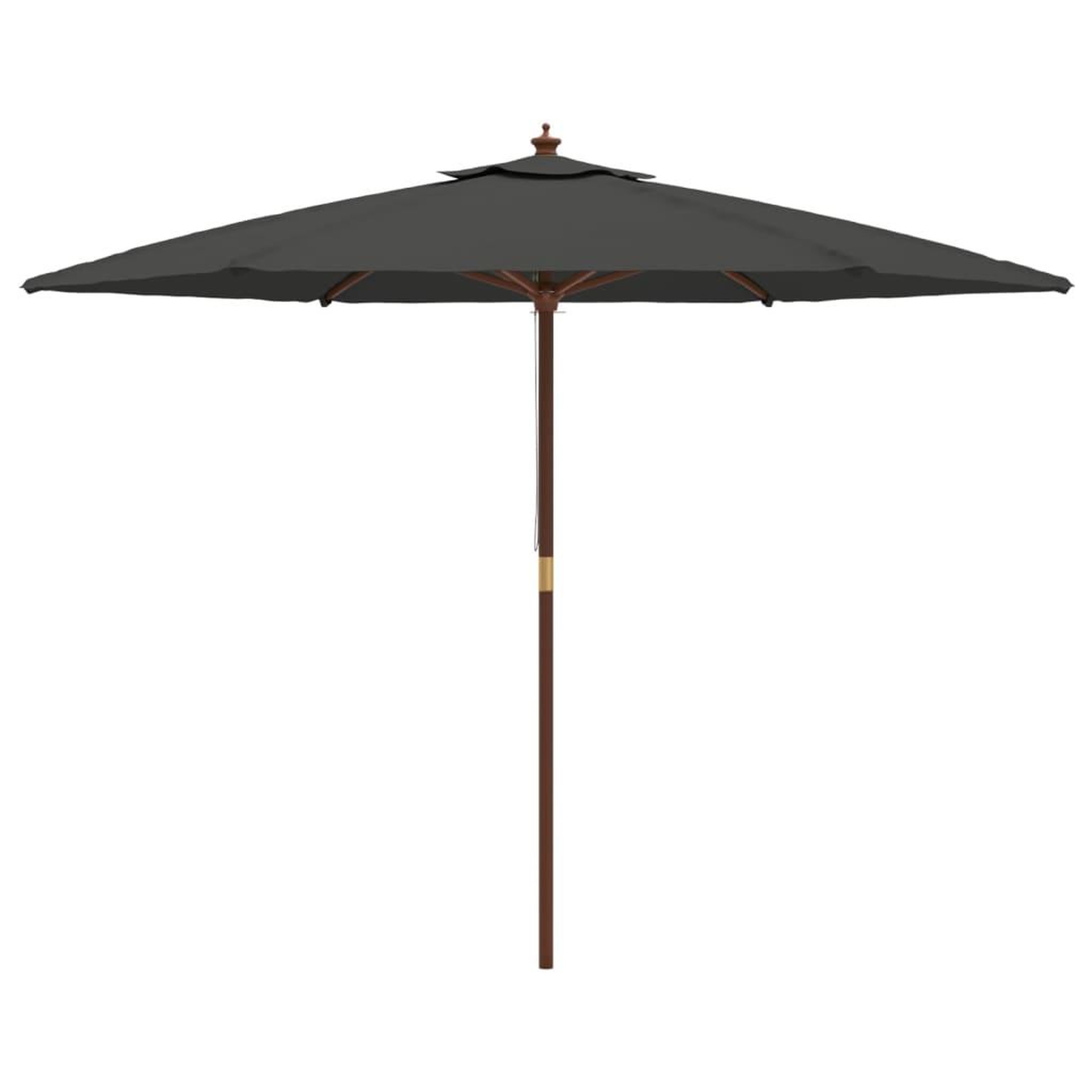 Voir la diapositive 4 : VIDAXL Parasol de jardin avec mat en bois anthracite 299x240 cm