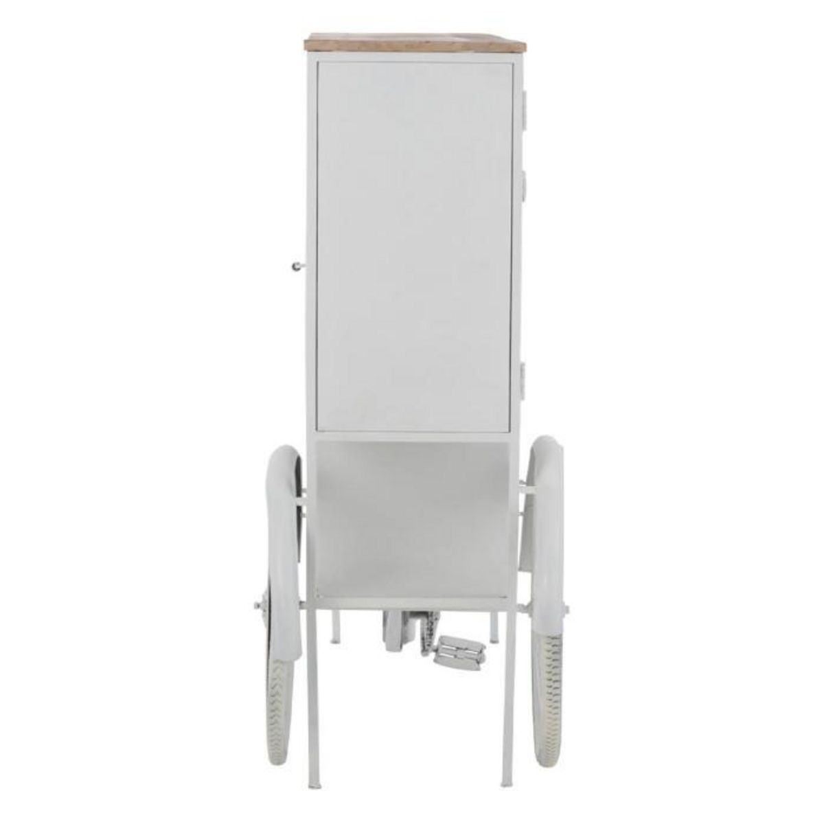 Paris Prix Comptoir de Bar en Métal  Vélo  173cm Blanc