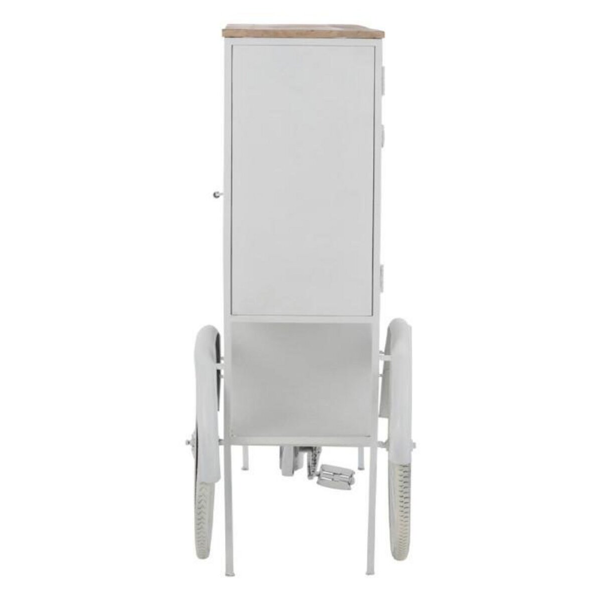 Paris Prix Comptoir de Bar en Métal  Vélo  173cm Blanc