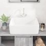 Voir la diapositive 3 : VIDAXL Lavabo blanc 48x37x13 cm ceramique rectangle