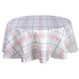 Voir la diapositive 1 : HABITABLE Nappe en toile cirée ronde Carreau - Diam. 150 cm - Rouge