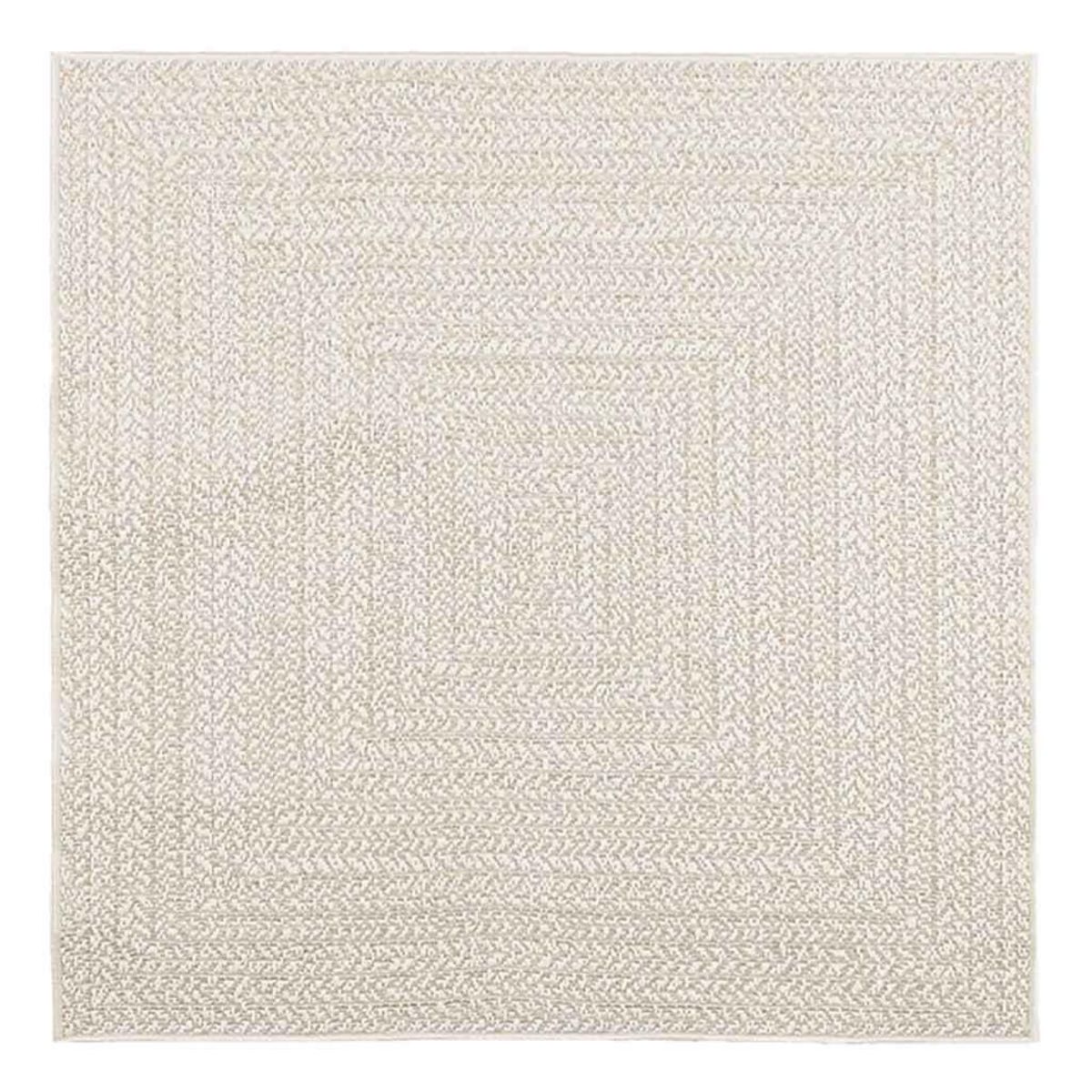 VIDAXL Tapis ZIZUR creme 120x120 cm aspect de jute interieur exterieur