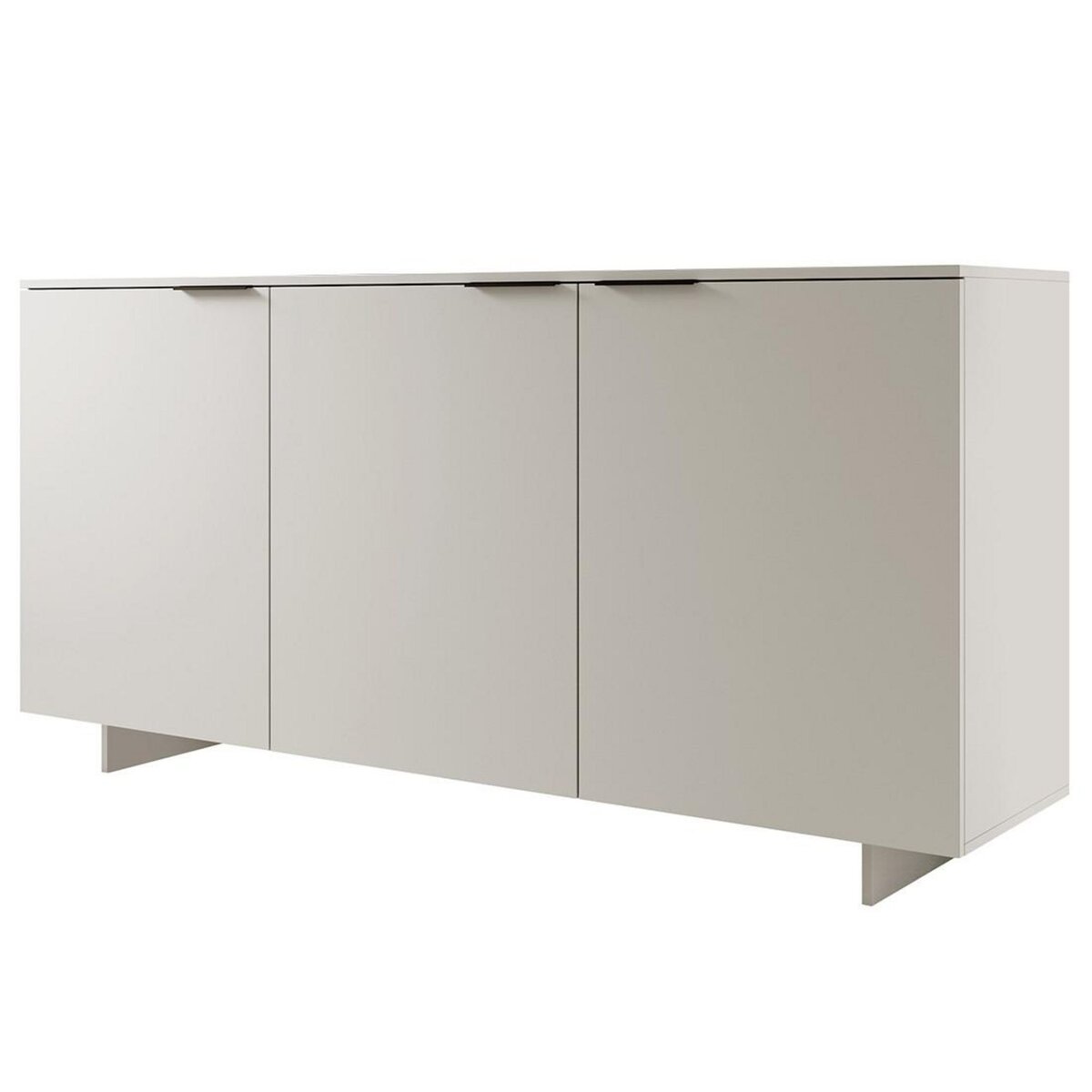 BEST MOBILIER Canterbury - buffet bas - 3 portes - beige - 3 portes - 180 cm