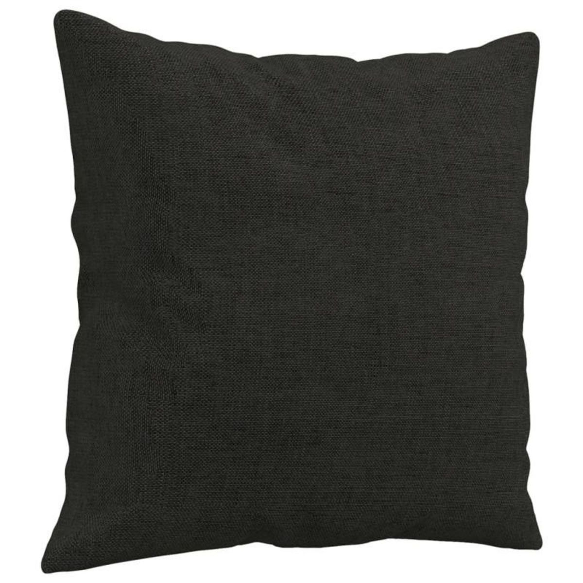 VIDAXL Canapé 3 places avec oreillers décoratifs noir 180 cm tissu