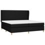 Voir la diapositive 3 : VIDAXL Sommier a lattes de lit avec matelas Noir 200x200 cm Tissu