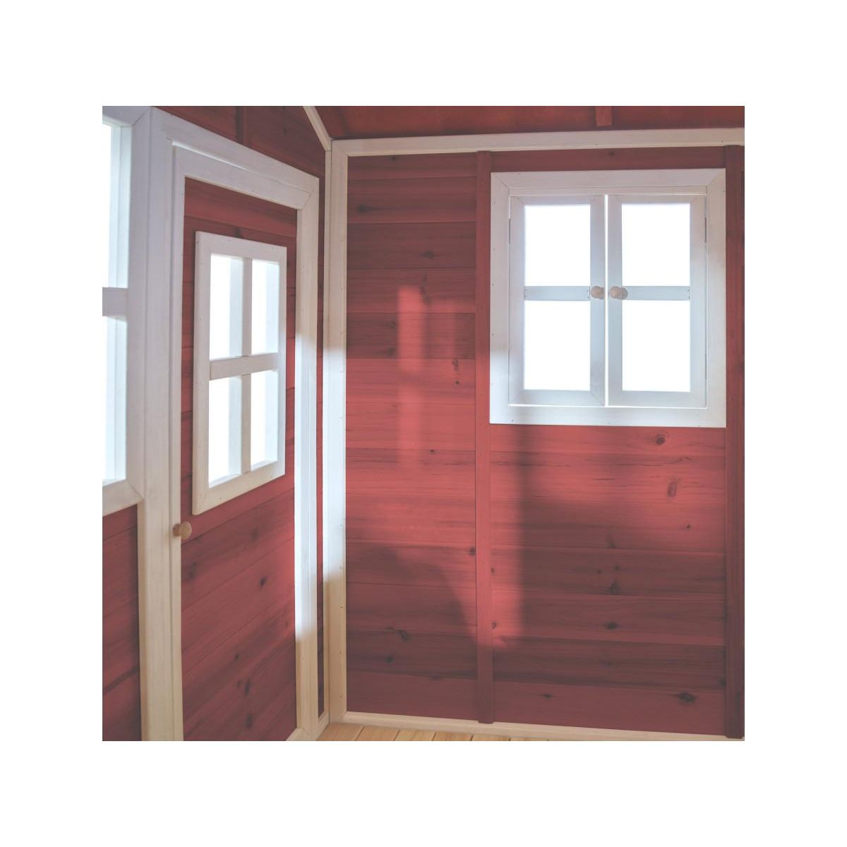 EXIT TOYS Maisonnette en bois pour enfants Loft 500 Rouge - Exit Toys