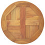 Voir la diapositive 4 : VIDAXL Dessus de table Bois de teck solide Rond 2,5 cm 40 cm