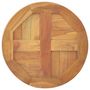 Voir la diapositive 4 : VIDAXL Dessus de table Bois de teck solide Rond 2,5 cm 40 cm