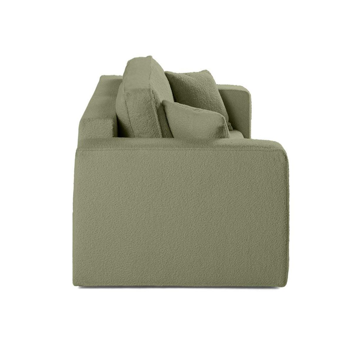 BEST MOBILIER Topaze - canapé droit 2 places - en tissu bouclette