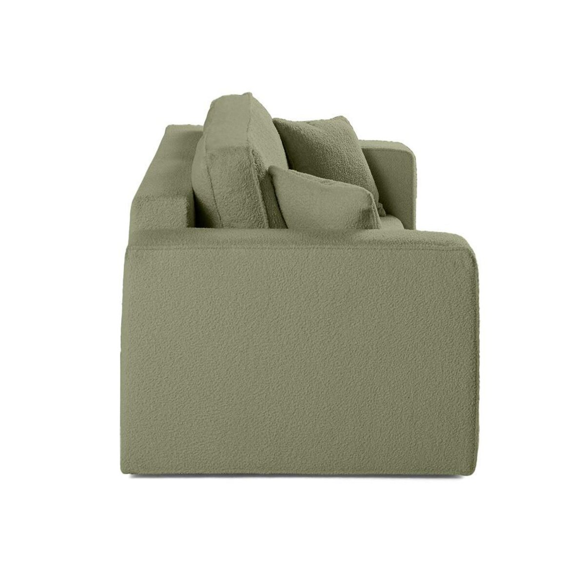 BEST MOBILIER Topaze - canapé droit 2 places - en tissu bouclette