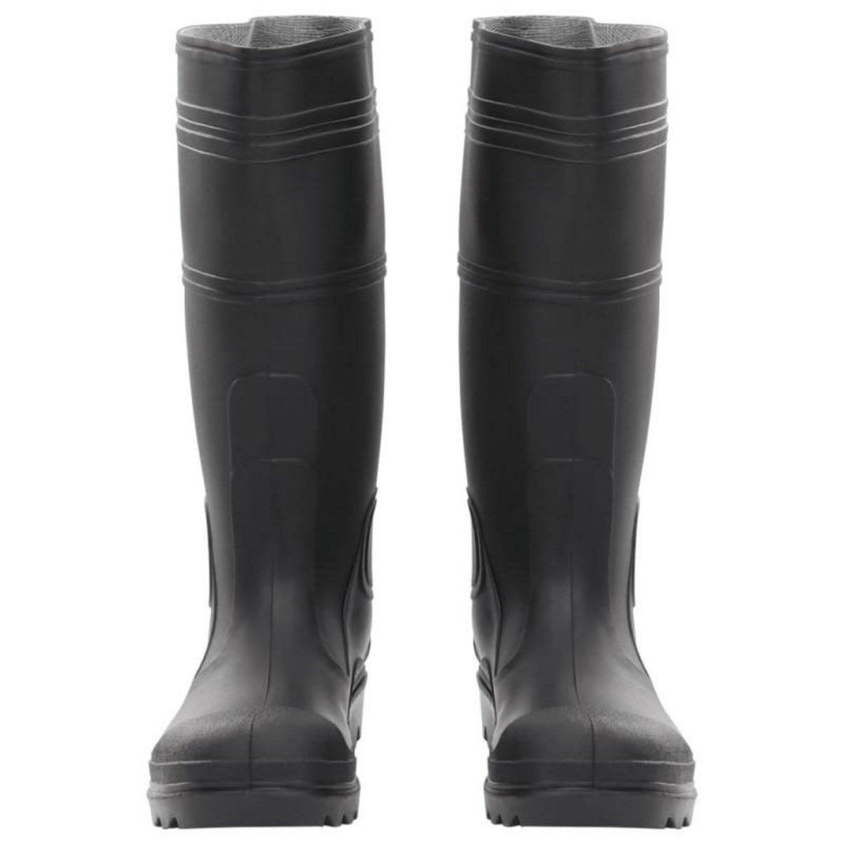 VIDAXL Bottes de pluie noir taille 38 PVC