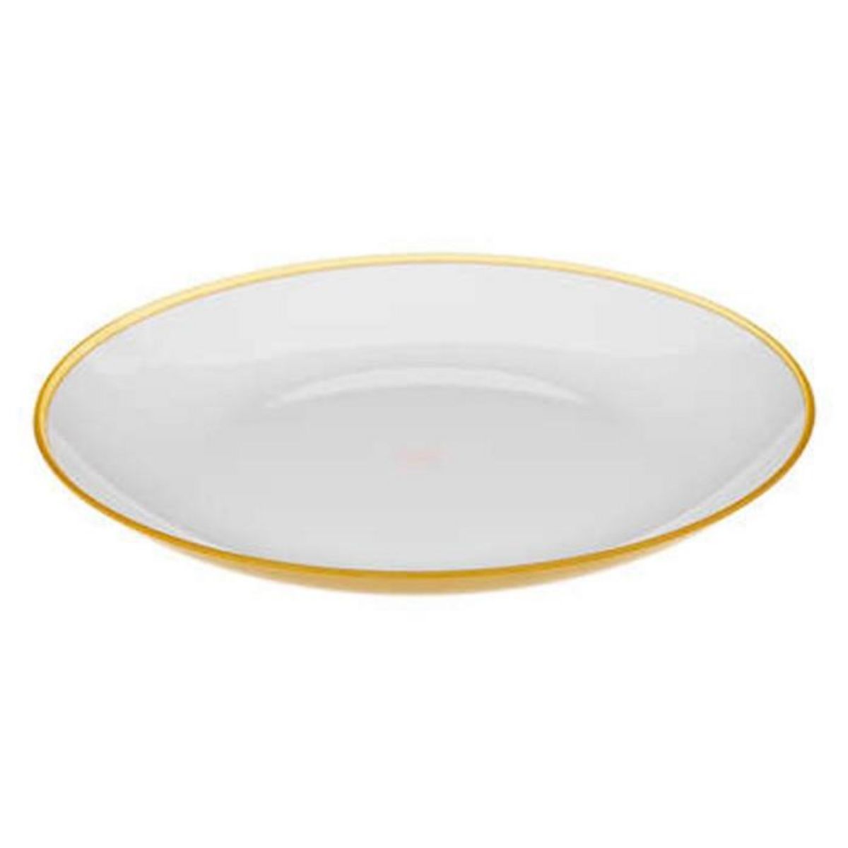 FIVE Lot de 6 Assiettes Plates Réutilisables  Square  25cm Moutarde