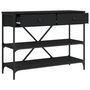 Voir la diapositive 5 : VIDAXL Table console avec tiroirs et étagères noir bois d ingénierie