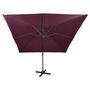 Voir la diapositive 3 : VIDAXL Parasol de jardin en porte-a-faux avec mat et lumieres LED