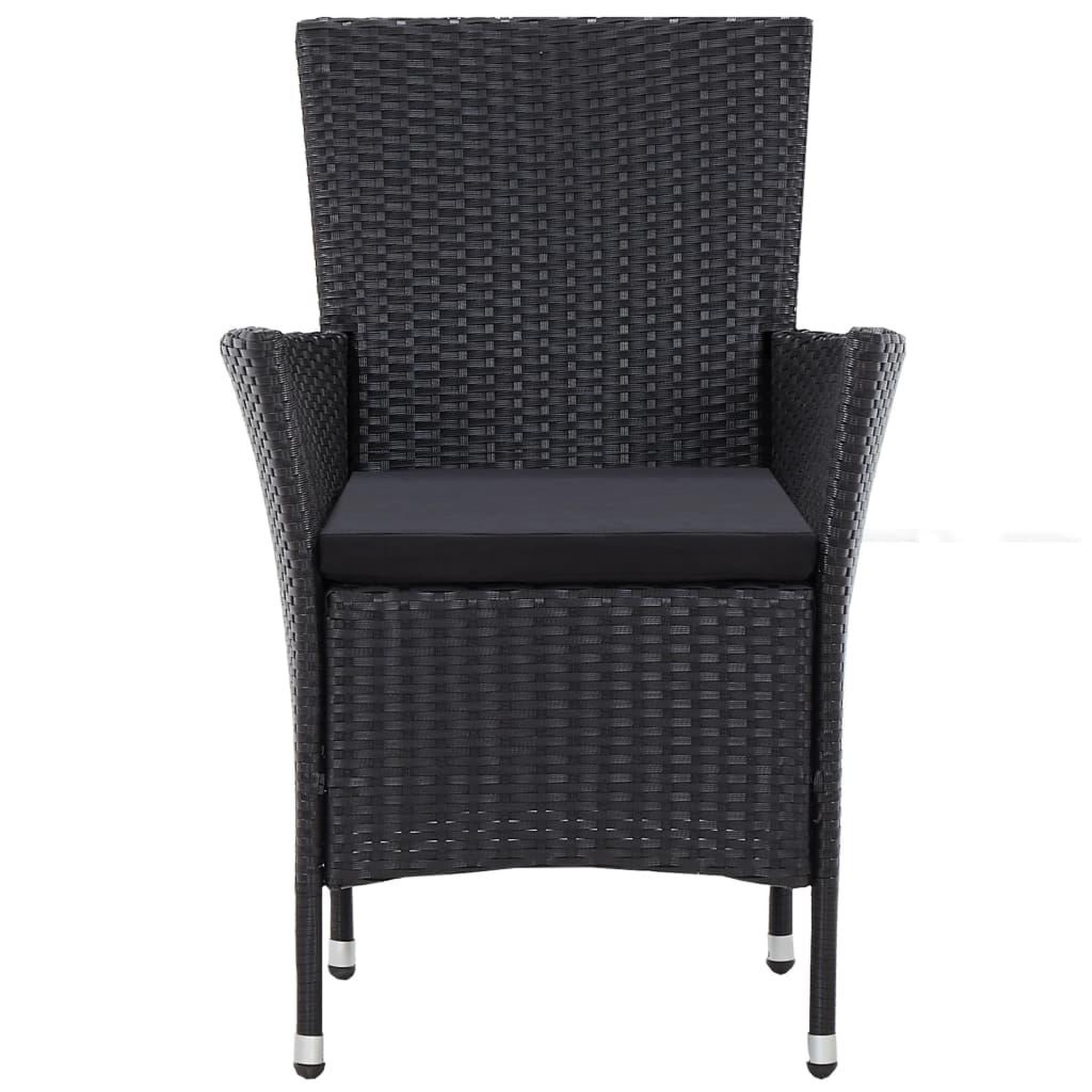 Voir la diapositive 4 : VIDAXL Ensemble a manger d'exterieur 5 pcs Resine tressee Noir
