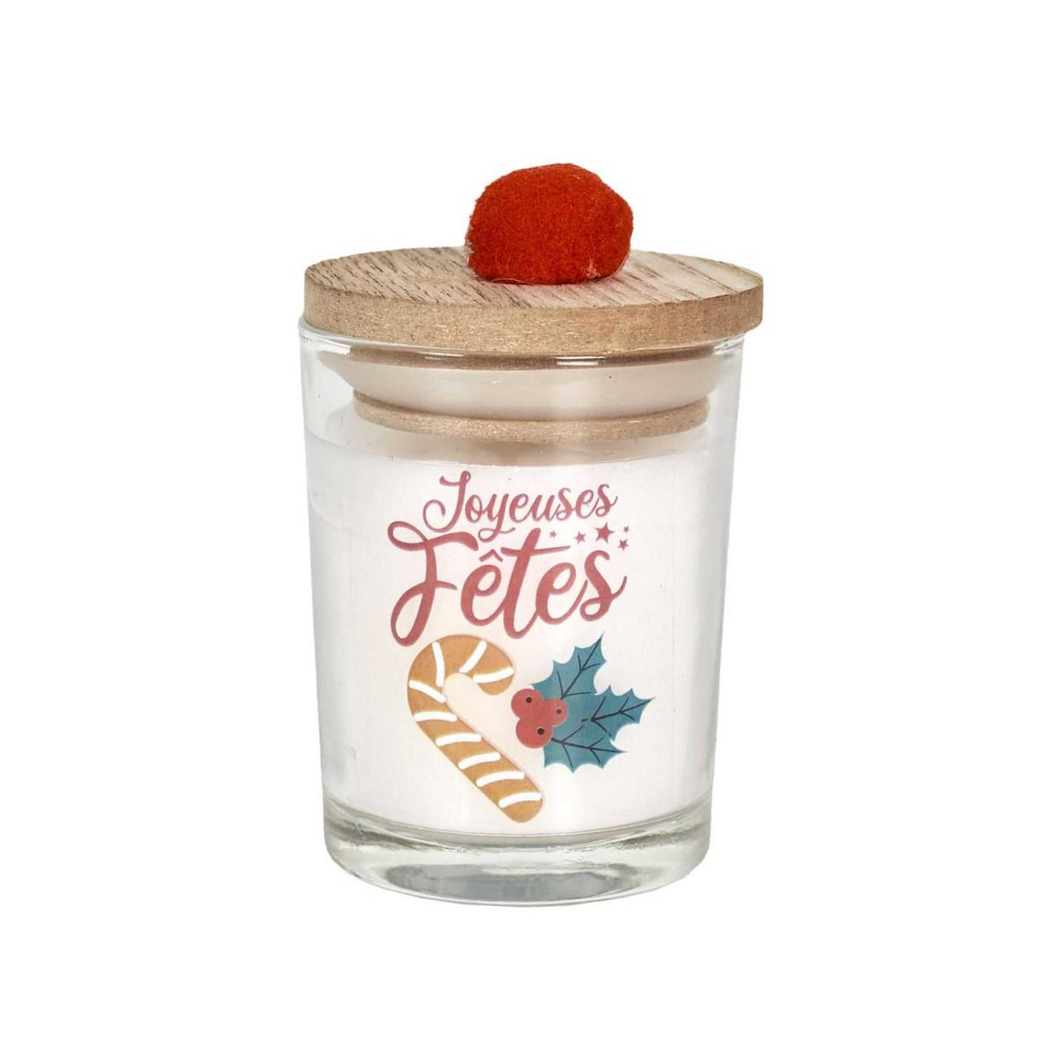 Voir la diapositive 3 : The Home Deco Factory Lot de 2 bougies parfumées  joyeuses fêtes  45g sapin