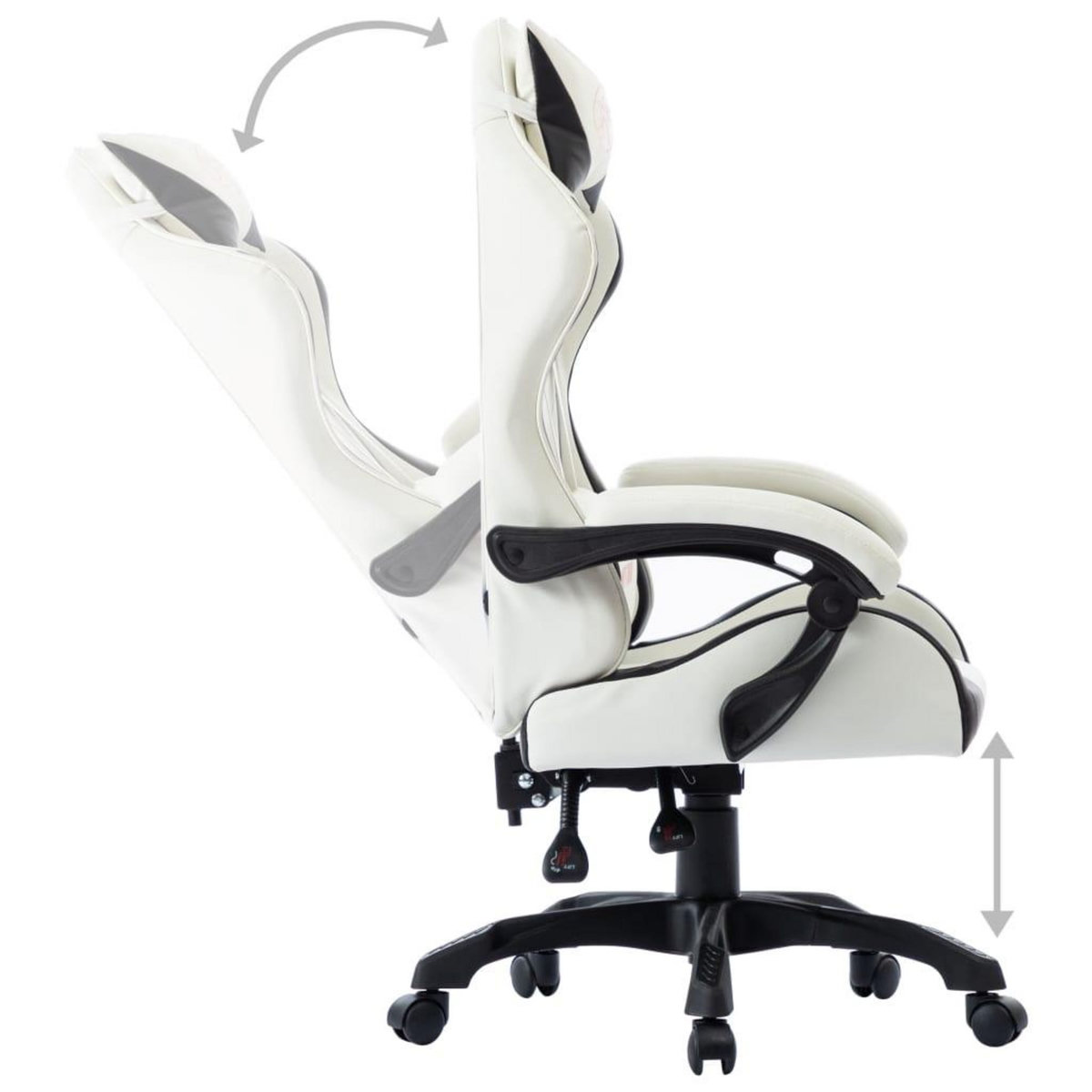 VIDAXL Fauteuil de jeux video Blanc Similicuir