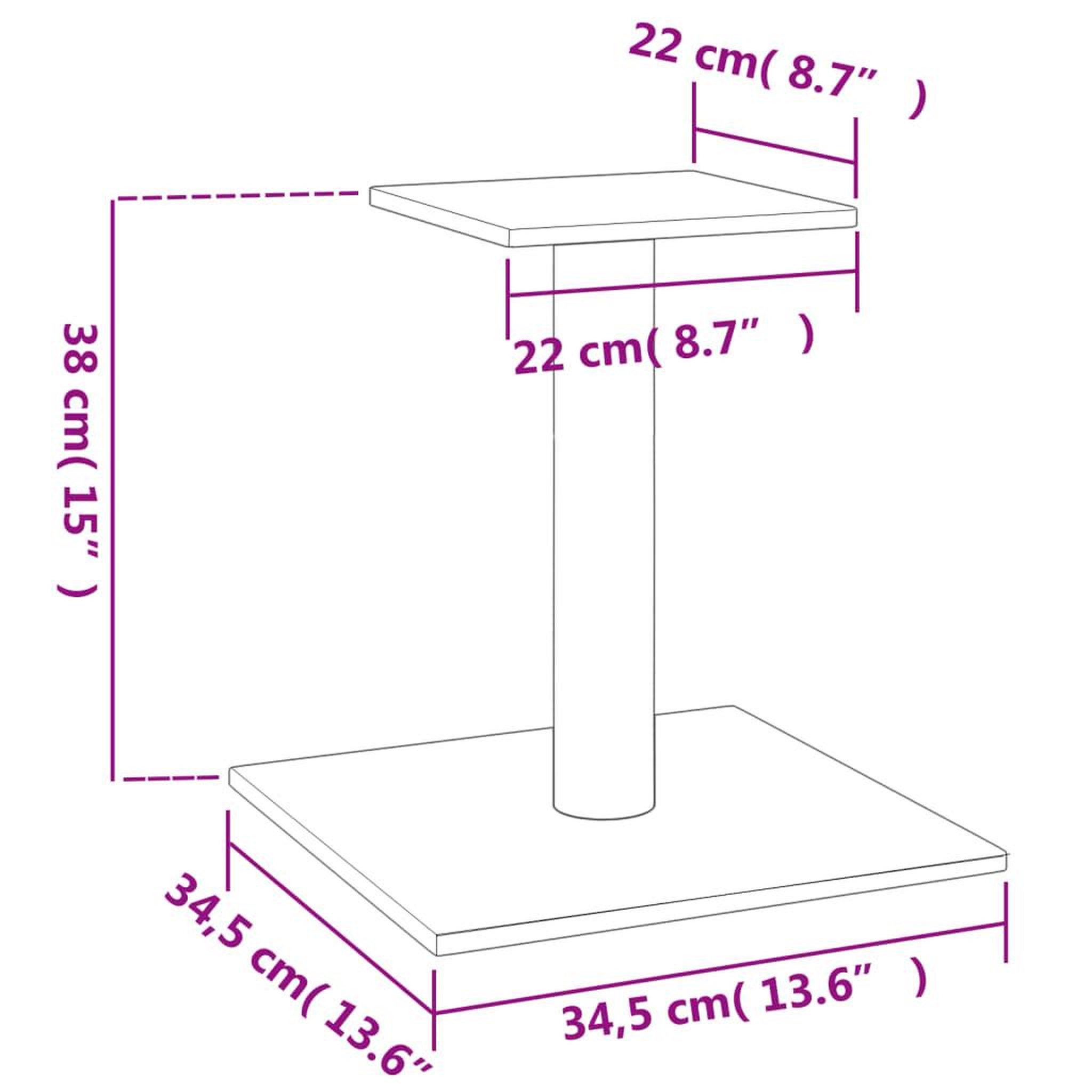 Voir la diapositive 5 : VIDAXL Arbre a chat avec plate-forme gris fonce 38 cm