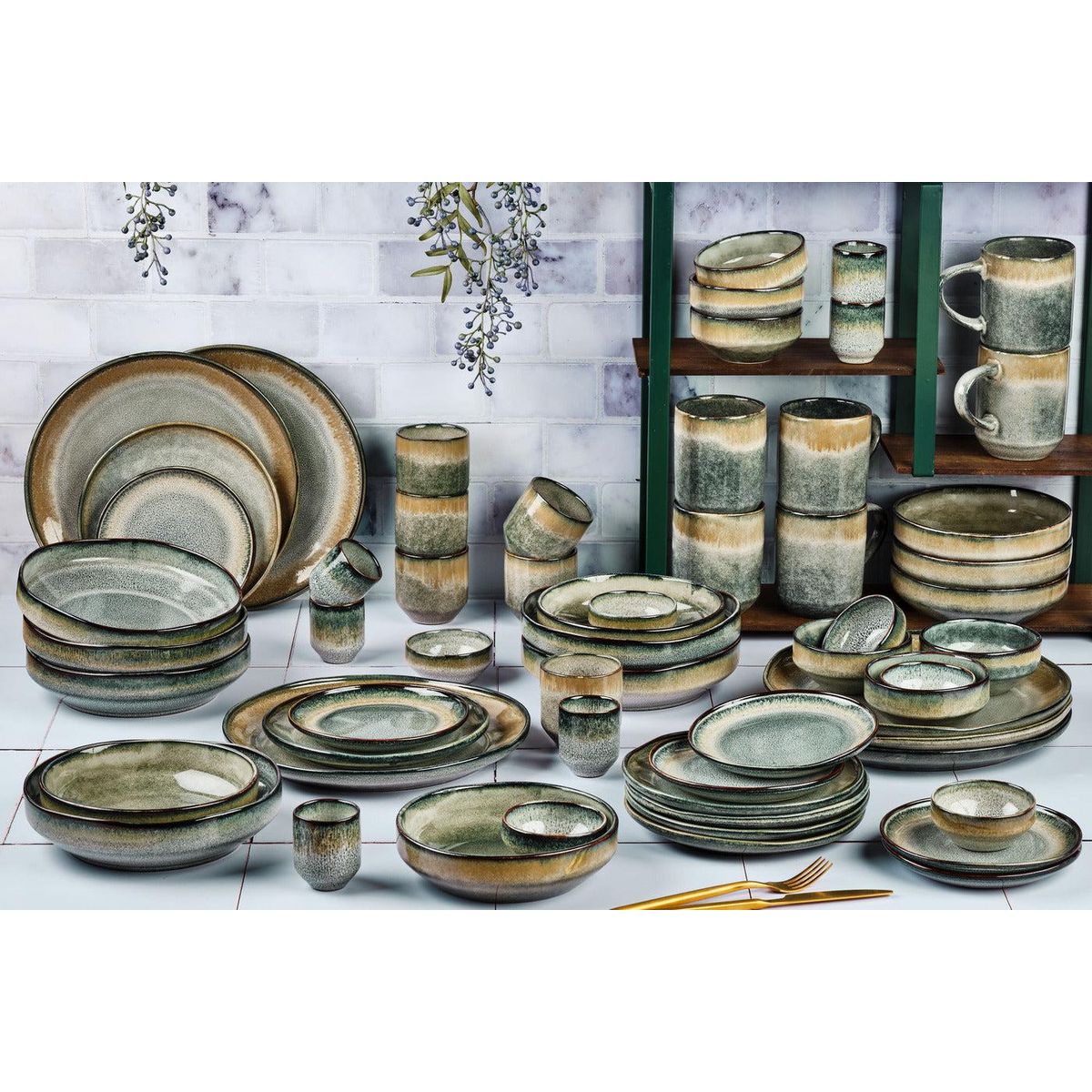 BJORN Service Complet Plus GENESIS - 60 pièces - Terre