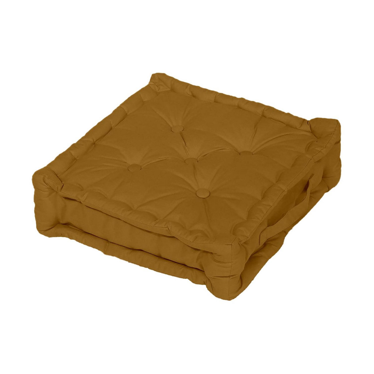 SOLEIL D'OCRE Coussin tapissier en coton 50x50x10 cm PANAMA par Soleil d'Ocre