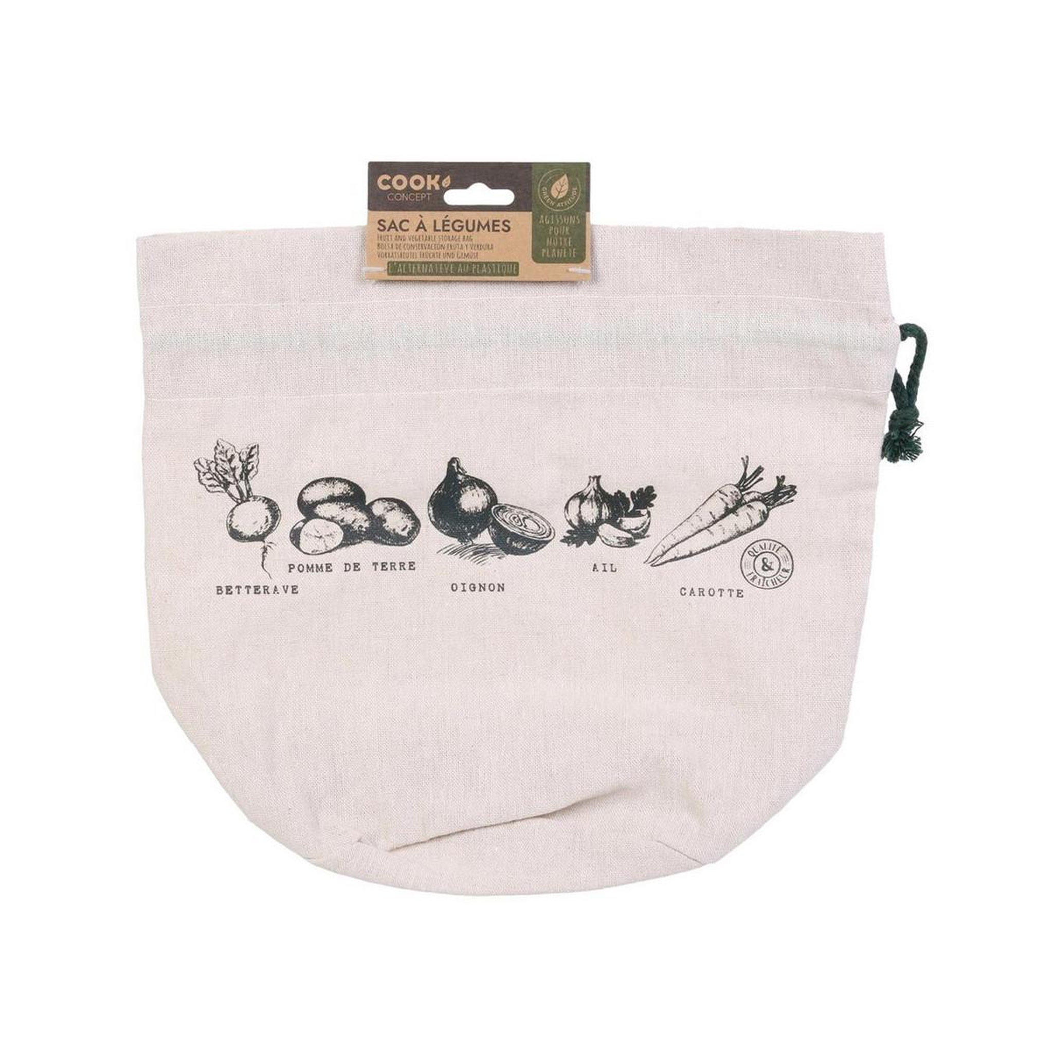 Voir la diapositive 4 : COOK CONCEPT Sac de Conservation  Réutilisable  26cm Blanc