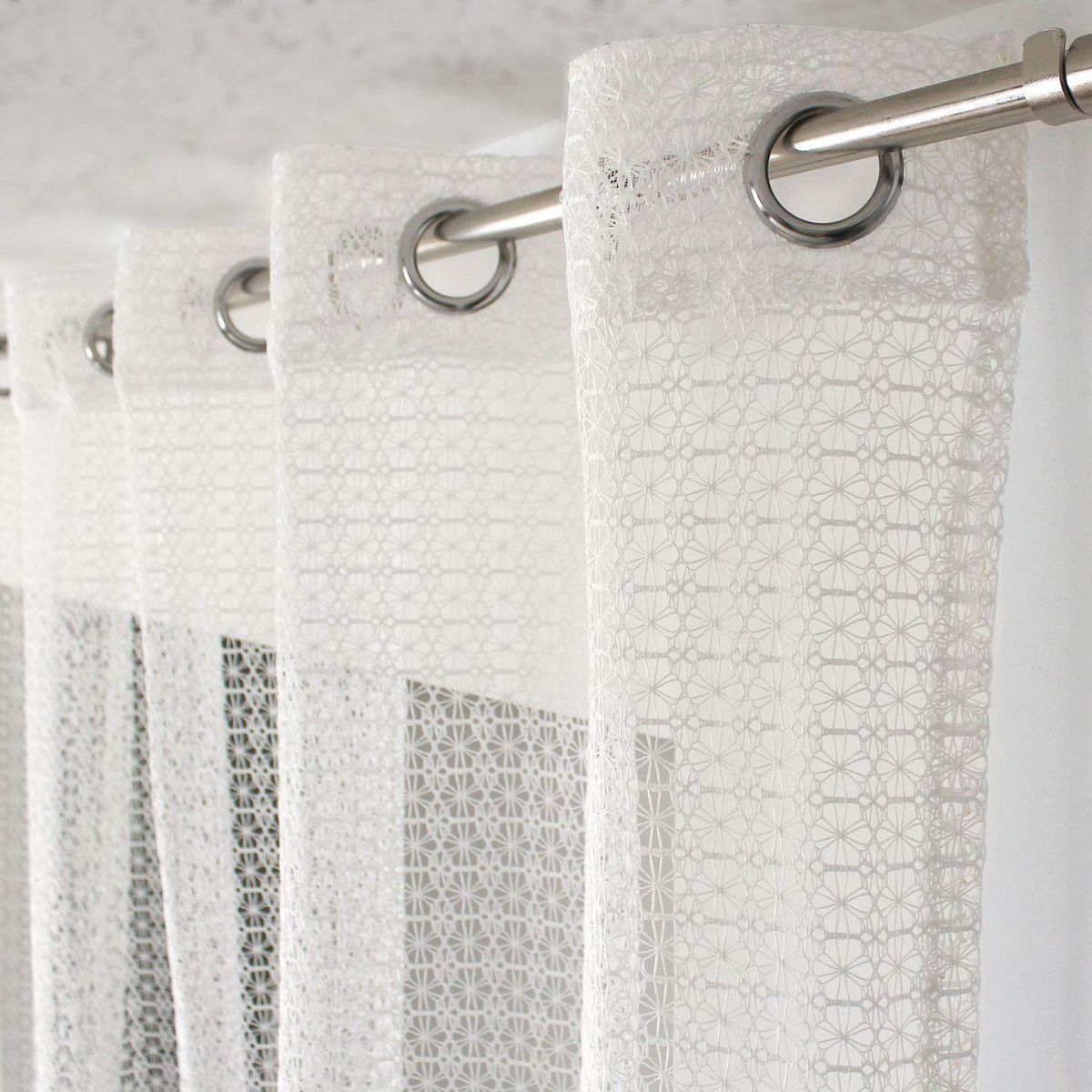 TOILINUX Voilage aspect maille CERAISTE