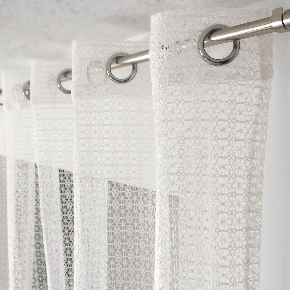 TOILINUX Voilage aspect maille CERAISTE