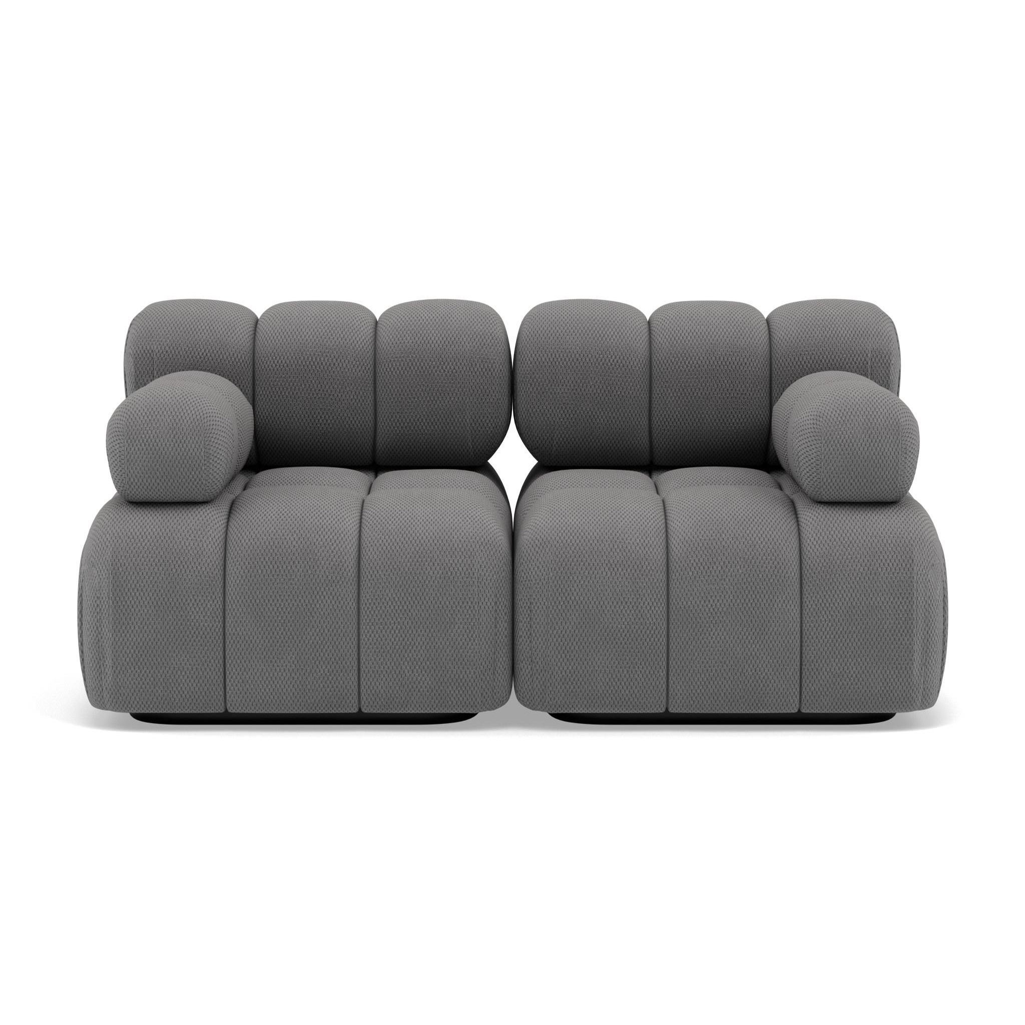 Voir la diapositive 1 : LISA DESIGN Ruby - canapé droit modulable 2 places en velours texturé