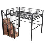 MERAX Lit mezzanine enfant. Coloris disponibles : Blanc