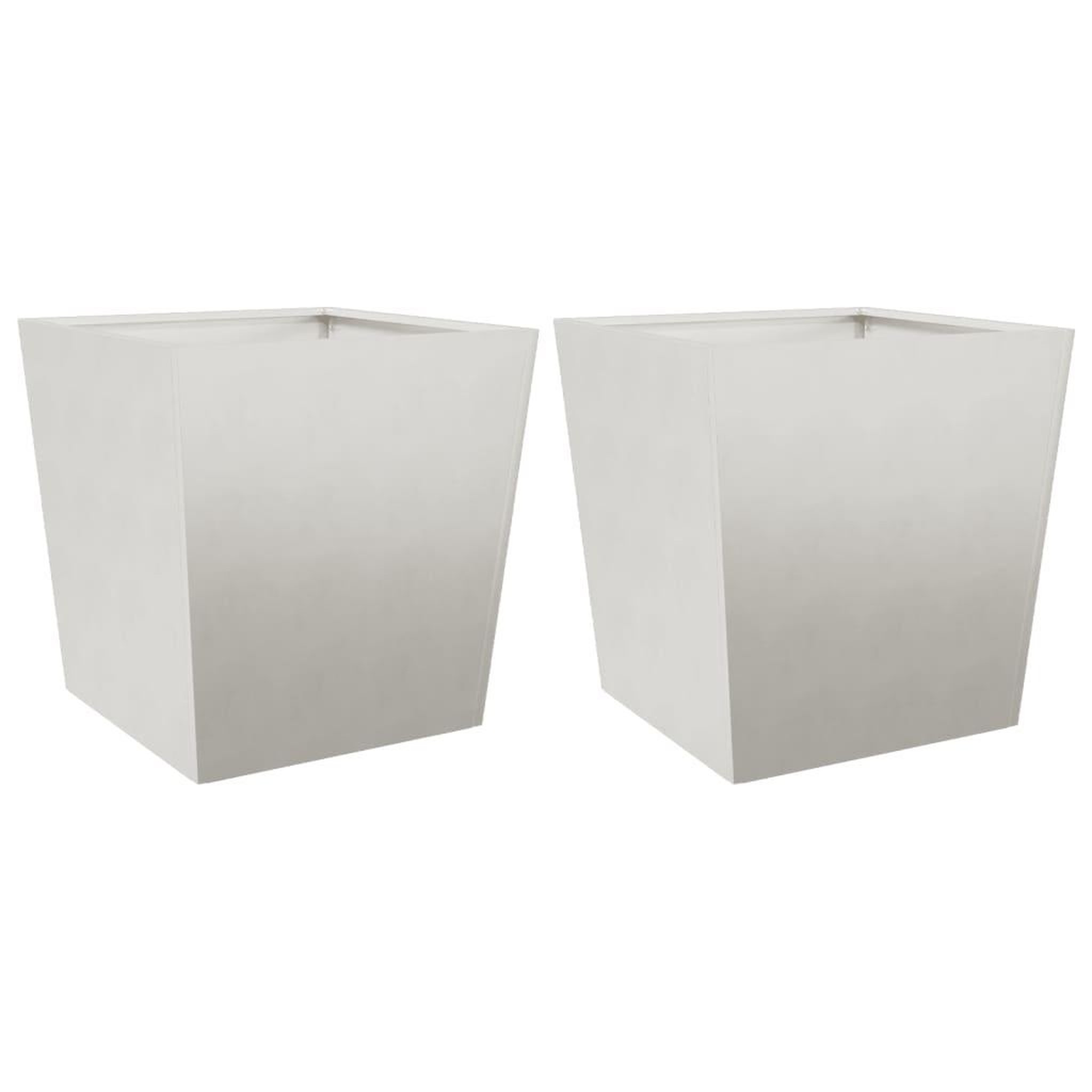 Voir la diapositive 2 : VIDAXL Jardinieres 2 pcs 50x50x50 cm acier inoxydable
