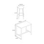Voir la diapositive 5 : The Home Deco Factory Ensemble mange debout et 4 tabourets Kalo - Marron et noir