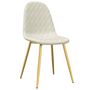 Voir la diapositive 3 : VIDAXL Chaises à manger lot de 4 crème velours