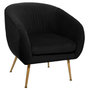 Voir la diapositive 1 : Paris Prix Fauteuil Design en Velours  Solaro  78cm Noir