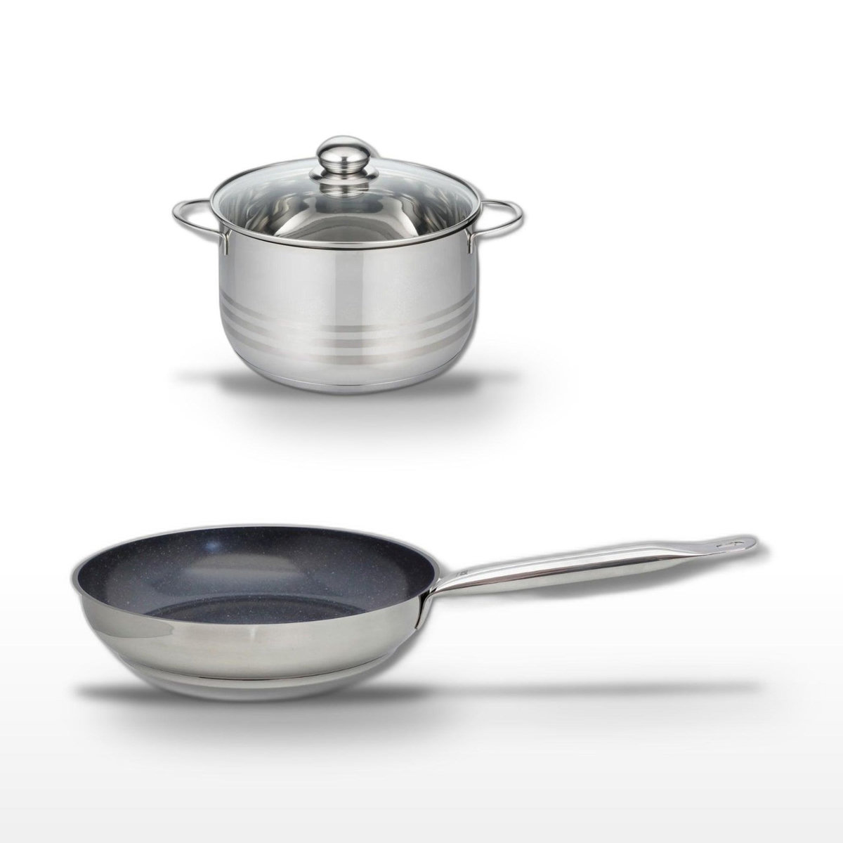 ELO Lot Poêle céramique 24 cm et Faitout 24 cm Elo Profi Therm Platinum