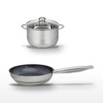 ELO Lot Poêle céramique 24 cm et Faitout 24 cm Elo Profi Therm Platinum