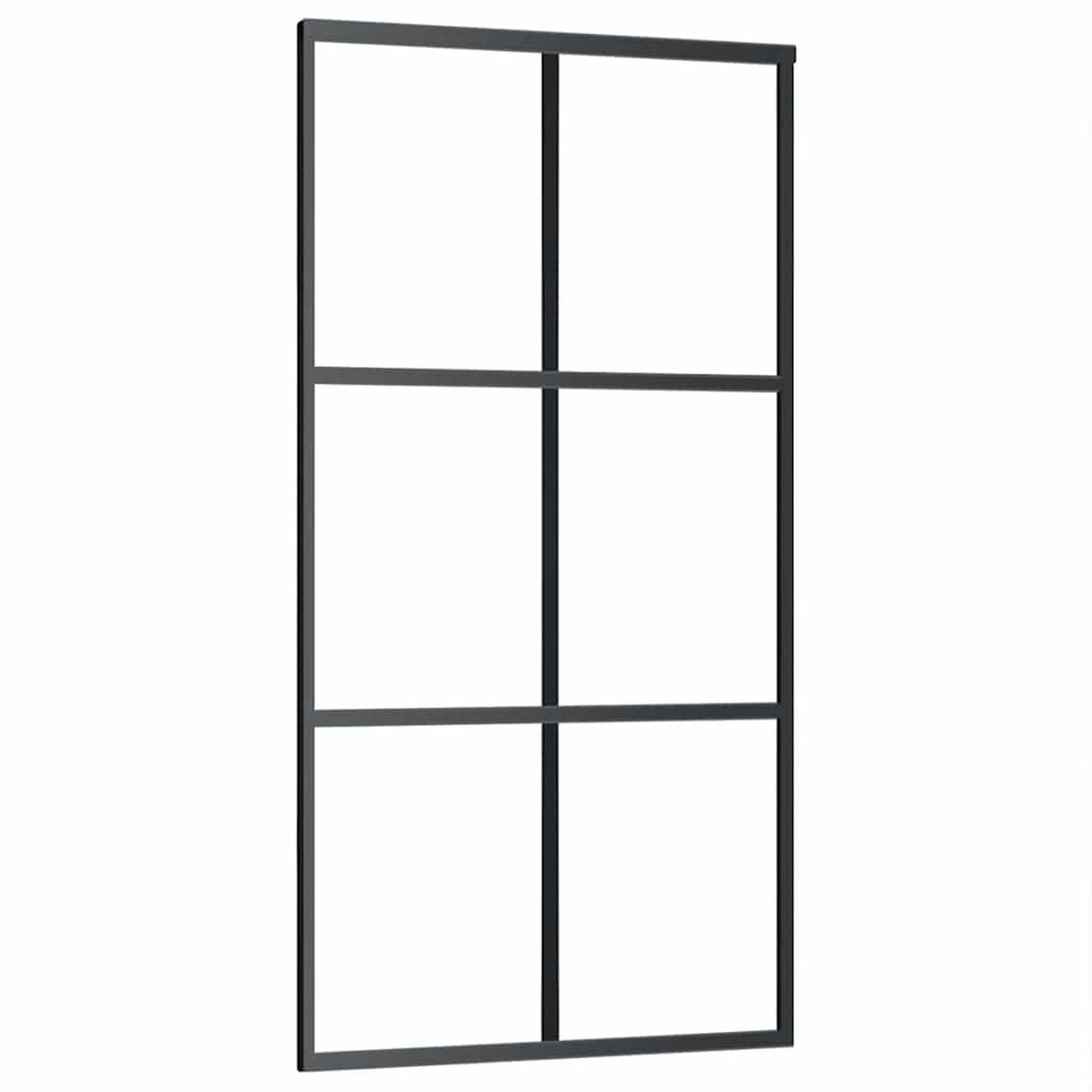 Voir la diapositive 5 : VIDAXL Porte coulissante kit de quincaillerie noir 102x205cm verre ESG