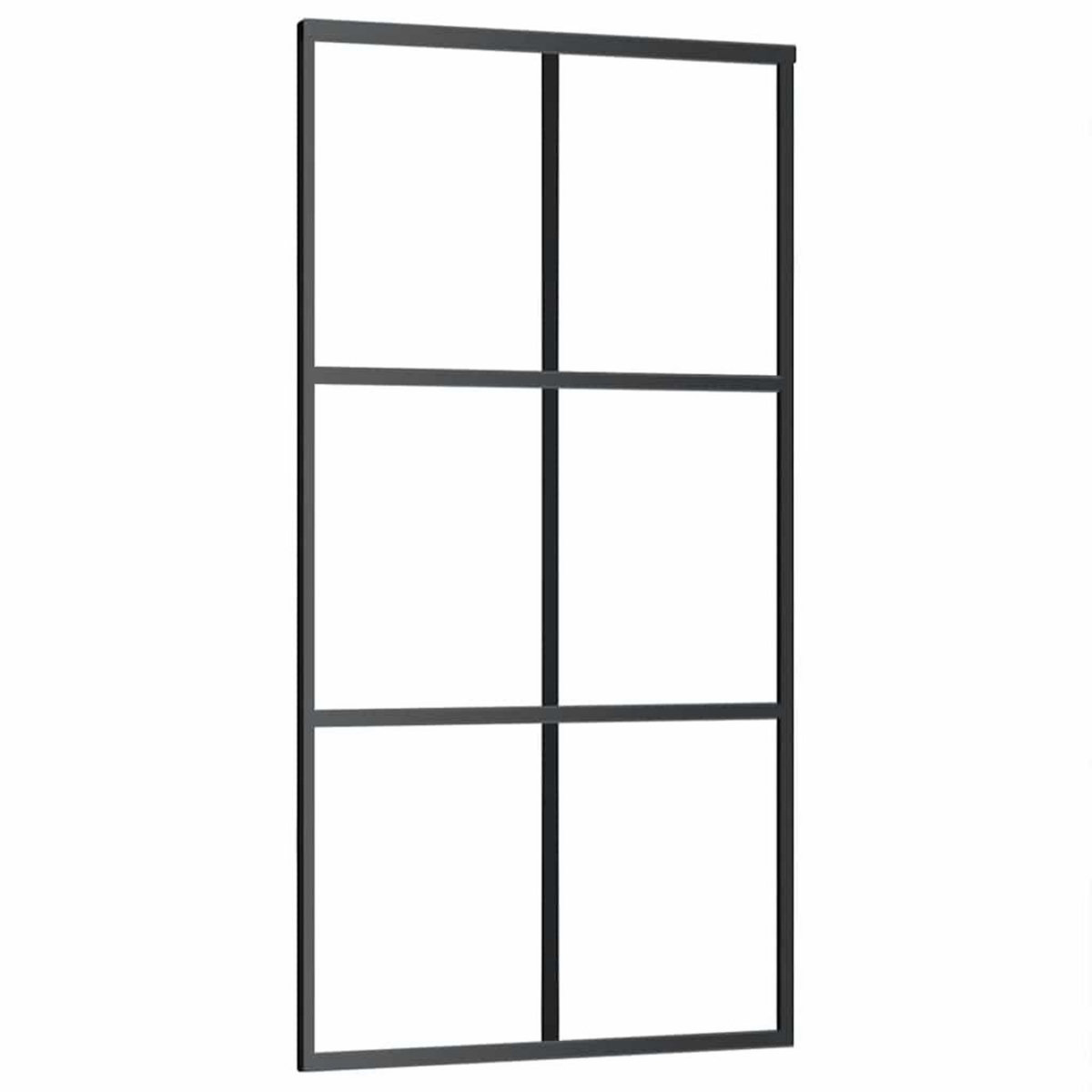 VIDAXL Porte coulissante kit de quincaillerie noir 102x205cm verre ESG