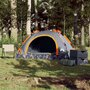 Voir la diapositive 3 : VIDAXL Tente de camping 2 personnes gris et orange liberation rapide