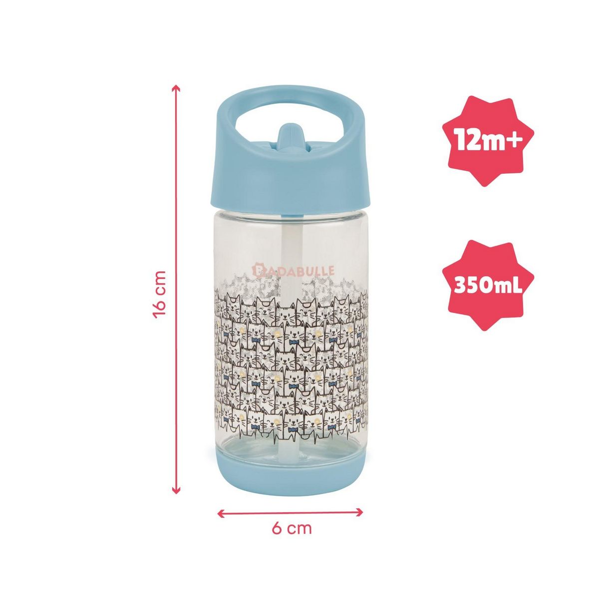 BADABULLE Gourde à paille pour enfant Badabulle - Anti-fuites - 12m+ - 350ml