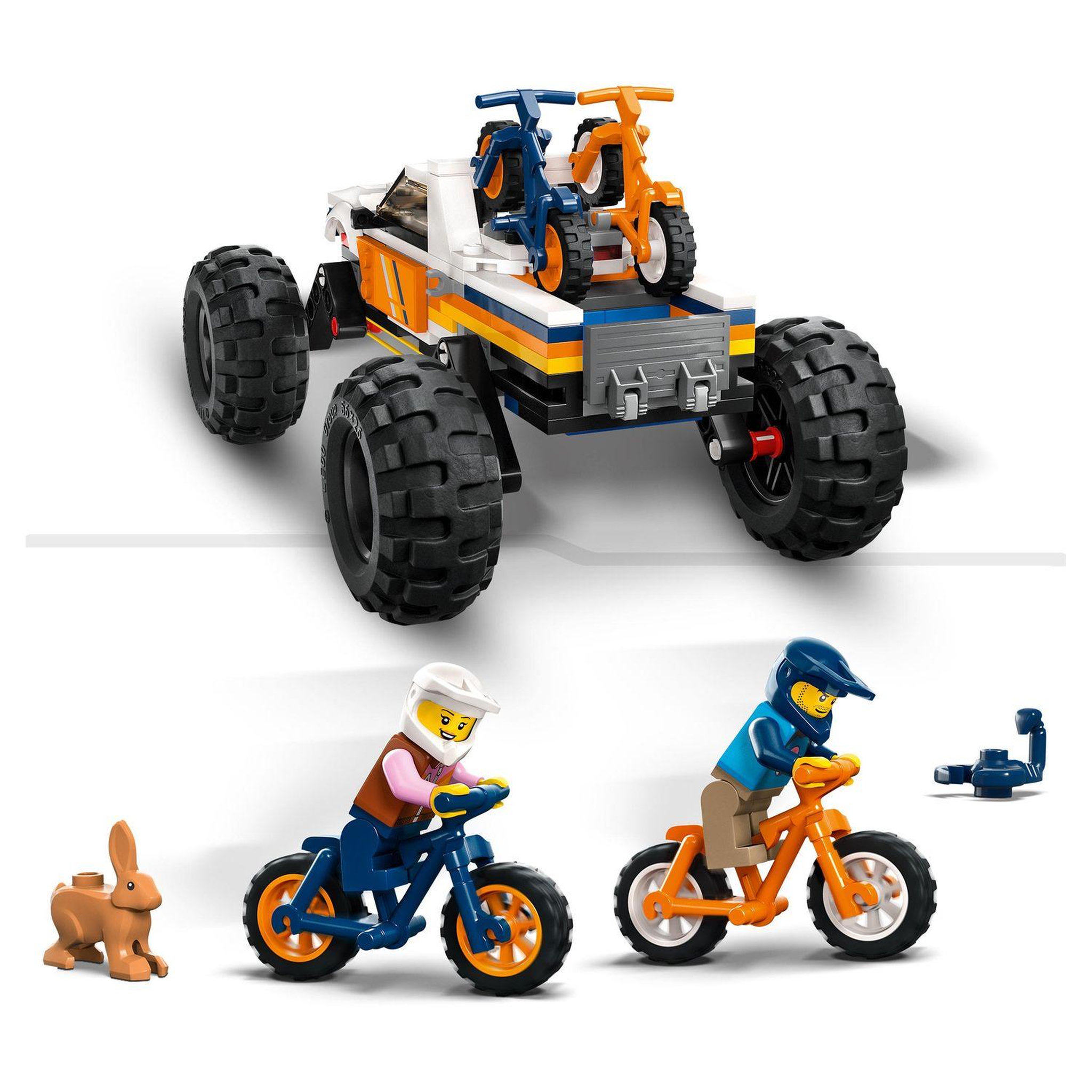 Voir la diapositive 6 : LEGO City 60387 Les aventures du 4x4 tout terrain, Set de Camping, Jouet Monster Truck avec Suspension et VTT, Jeu de Voiture 