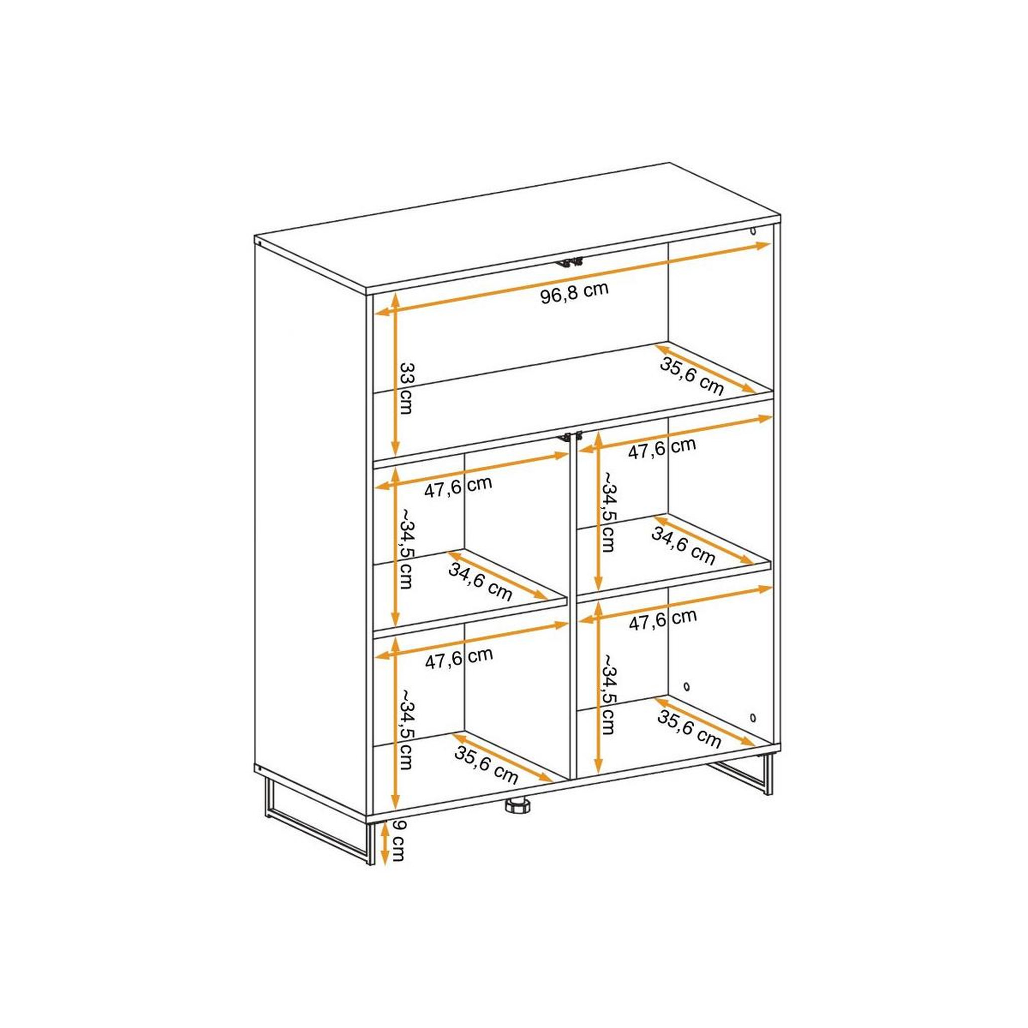 Voir la diapositive 3 : Paris Prix Buffet design 2 portes  plank  120cm naturel