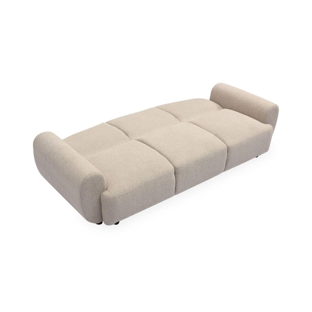 Paris Prix Canapé Convertible 3 Places en Tissu  Buddy  234cm Beige