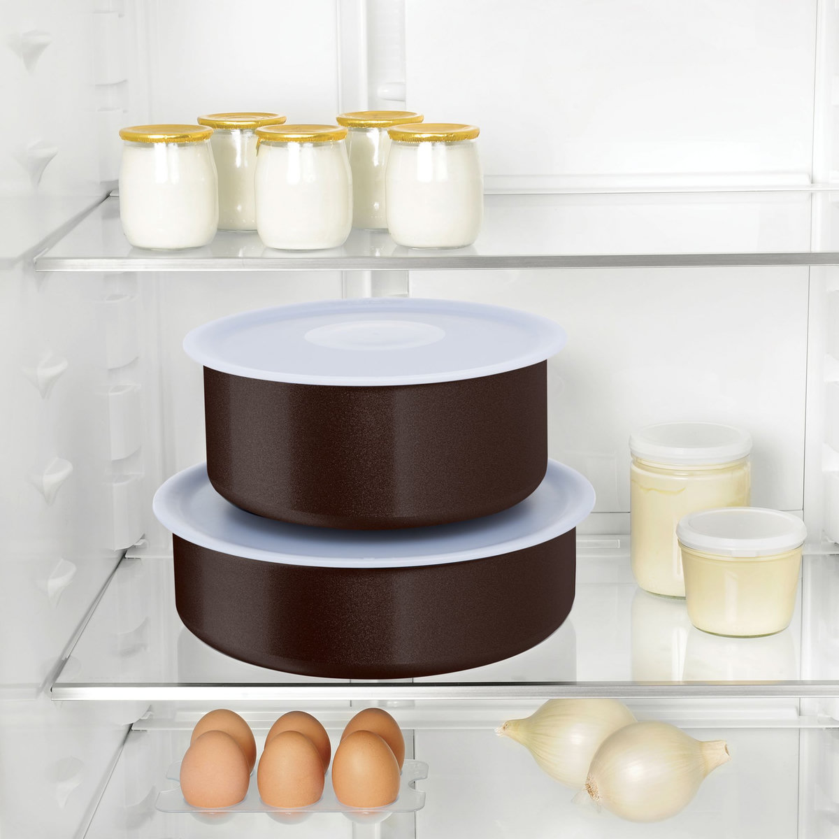 TEFAL Batterie de cuisine 8 pièces INGENIO ESSENTIAL Black Coffee pailleté 